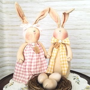 Stuffed Bunnies for Spring, Easter